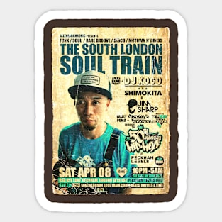 POSTER TOUR - SOUL TRAIN THE SOUTH LONDON 122 Sticker